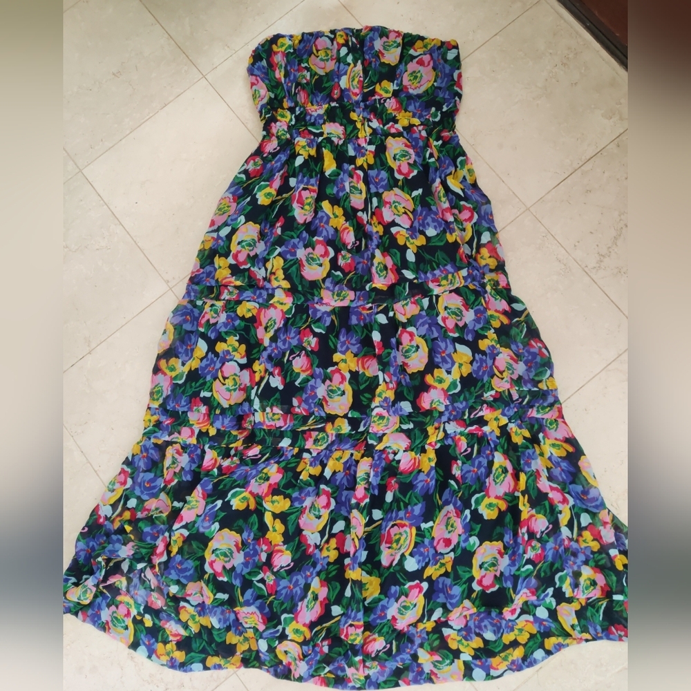 Anthropologie Somerset Maxi Dress Strapless Edition Large $178 NWOT 💠 - Picture 5 of 16
